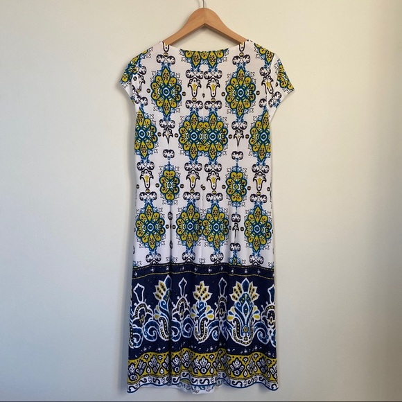 Printed V Neck Dress - Picture 6 of 7